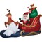 84Inch Animated Waving Santa with Rocking Reindeer on Cloud Inflatable Christmas Yard Decor
